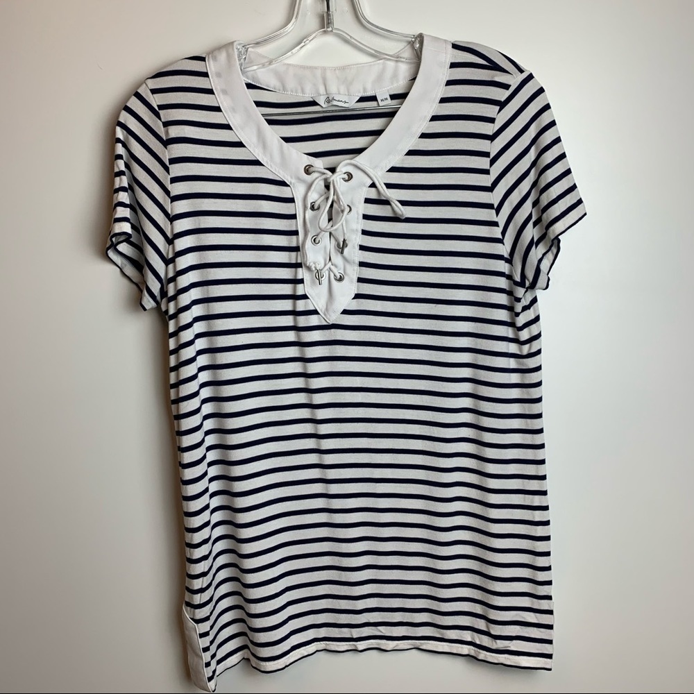 🔥Reitman’s Nautical Striped  Shirt Size M